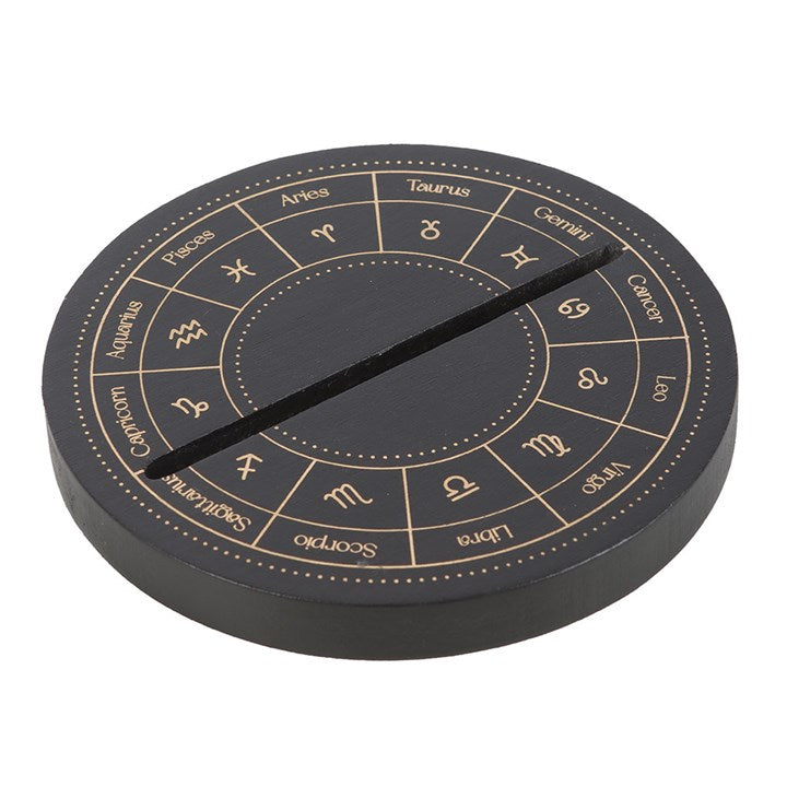 Black Astrology Wheel Tarot Card Stand