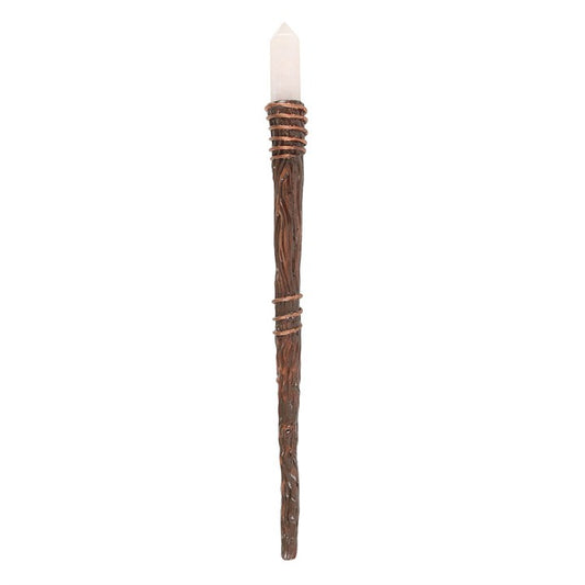 Thin Energy Clearing Aura Quartz Crystal Wand