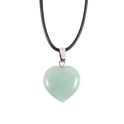 Green Adventurine Healing Crystal Heart Necklace