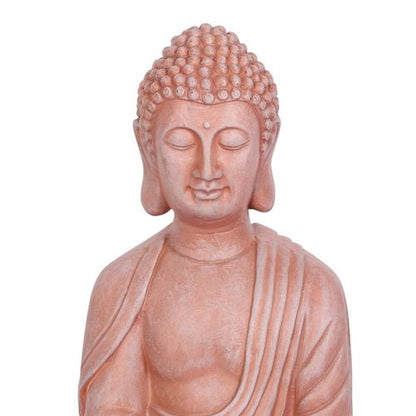 Terracotta Effect 52cm Sitting Garden Buddha