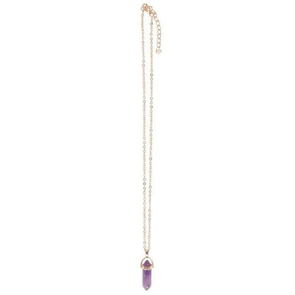 Amethyst Crystal Necklace Greeting Card