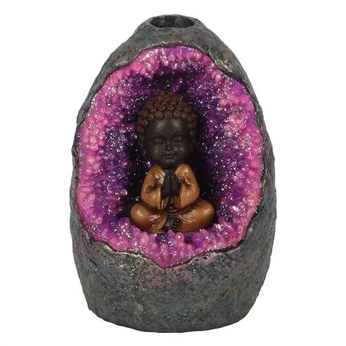 Buddha Crystal Cave LED Backflow Incense Burner