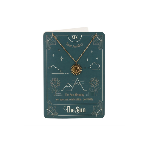 The Sun Tarot Necklace on Greeting Card